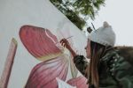 Orquídea Buenos Aires | Street Murals by La Rivera Ilustrada. Item composed of synthetic