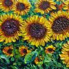 "Sunflower Celebration" - Original Painting | Oil And Acrylic Painting in Paintings by DaggArt. Item composed of canvas