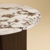 Marble and Oak Dining Table - DALMA by Lebanto | Tables by Lebanto. Item composed of oak wood and marble in minimalism or contemporary style