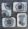 Handmade Ceramic Floral & 22K Gold Tray | Decorative Plate in Decorative Objects by Hsieh Clay SF. Item made of ceramic