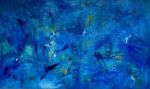 Calming Seas Vibrant Acrylic Abstract Painting | Oil And Acrylic Painting in Paintings by Strokes by Red - Red (Linda Harrison). Item works with contemporary & coastal style