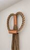 Jute & Copper Wall Sculpture | Wall Hangings by Olivia Fiber Art. Item made of cotton with copper works with minimalism & contemporary style