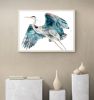 Heron No. 27 : Original Watercolor Painting | Paintings by Elizabeth Becker. Item composed of paper in boho or minimalism style
