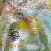 Belgian Linen Fabric Art Panel: Prosperity by Dorothy Fagan | Textiles by Dorothy Fagan Fine Arts. Item composed of linen in boho or mid century modern style