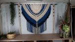 Macrame Wall Hanging Headboard for Home Decor, Custom Colors | Wall Hangings by Desert Indulgence. Item composed of fiber in boho style