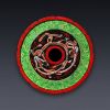 Vintage Cinnabar Ink Micro Sculpture III: 1986 Dragon Jasper | Sculptures by Dynasty Artisan. Item works with eclectic & maximalism & asian style