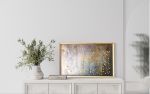 Gold Framed Metallic Bronze Wall Art | Oil And Acrylic Painting in Paintings by NAMYOONSOOART. Item composed of wood and synthetic