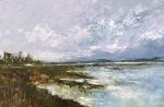 The Land Between - Coastal Painting | Oil And Acrylic Painting in Paintings by Filomena Booth Fine Art. Item composed of canvas compatible with contemporary and coastal style