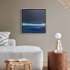 Ocean II - Framed Original Painting on Canvas, 24"x24" | Oil And Acrylic Painting in Paintings by 330art. Item composed of canvas and synthetic in contemporary or country & farmhouse style