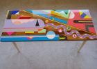 Epoxy Resin Side Table, Abstract Modern Eclectic Table | Coffee Table in Tables by Epoxy Coffee Table Shop. Item composed of wood in boho or mid century modern style