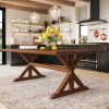 The Western Dining Table | Tables by Lumber2Love. Item composed of oak wood & steel compatible with mid century modern and contemporary style