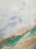 Geode Mountain in Washi | Oil And Acrylic Painting in Paintings by Jan Sullivan Fowler. Item made of paper with synthetic