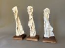 Leaning In - Small Plaster Sculptures | Sculptures by Lutz Hornischer - Sculptures in Wood & Plaster