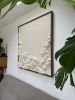 Woven Wall Art Frame (Beach Cliff 008) | Tapestry in Wall Hangings by Elle Collins. Item made of oak wood with cotton works with minimalism & contemporary style