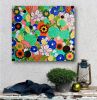 SOLD - floral painting SPRING WUTH CHOCOLATE DOTS | Oil And Acrylic Painting in Paintings by Marinela Puscasu. Item made of canvas