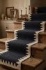 Handwoven Woolen Grey Runner Rug | Rugs by Evergreen Carpets. Item made of wool works with boho & minimalism style