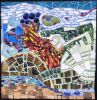 Impulse IV - The Waterhole Incident | Wall Sculpture in Wall Hangings by Gila Mosaics Studio. Item made of ceramic with glass works with boho & contemporary style