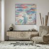 "Listening" | Oil And Acrylic Painting in Paintings by Shirly Maimom Art. Item composed of canvas and synthetic