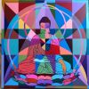Buddha | Oil And Acrylic Painting in Paintings by C. FInley. Item made of canvas