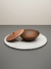 Closed‑Form Pearwood Lidded Vessel – Hand‑Turned | Decorative Bowl in Decorative Objects by Holzkunst Samuel Meisinger. Item composed of wood in minimalism or art deco style