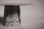 Marble Round Dining Table | Tables by HamamDecor LLC. Item composed of marble compatible with mediterranean and modern style