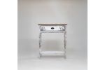 Solid Wood Bird Console Table – Hand-Painted Whitewashed Ent | Tables by Birds and Gardens Inc. Item in minimalism or contemporary style