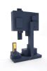 Bold Blue Floor Lamp - BOX 2 by Studio Josha | Lamps by Studio Josha. Item composed of wood and paper in contemporary or eclectic & maximalism style