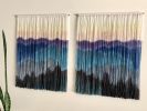 BLUE RIDGE Mountains - Set of 2 Dyed Wall Tapestries | Tapestry in Wall Hangings by Wallflowers Hanging Art. Item made of fiber works with boho & mid century modern style