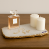 Natural White Quartz Serving & Decorative Platter | Serving Tray in Serveware by Serein Wellness LLC. Item made of stone works with boho style