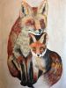 Robin, Fox, Fox & Kit and Sparrow | Oil And Acrylic Painting in Paintings by Natalie Jo Wright | Wendigo in Stoughton. Item made of canvas with paper