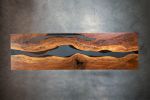 Bastogne Walnut Live Edge Resin Console Table | Resin Desk | | Tables by SAW Live Edge. Item composed of walnut and synthetic