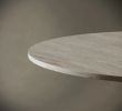 Italian Travertine Dining Round Table - Round Marble Table | Dining Table in Tables by TigerWoodAtelier. Item composed of metal & marble compatible with minimalism and mid century modern style