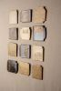Organic Modern Ceramic Wall Art Set of 12 - Modern Neutrals | Sculptures by Clare and Romy Studio. Item made of ceramic works with boho & minimalism style