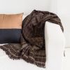 Treacle Brown Handloom Organic Cotton Checks Throw | Linens & Bedding by Studio Variously. Item composed of cotton in modern style