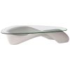 Amorph Lust Coffee Table White with Organic Glass | Tables by Amorph. Item made of wood with glass