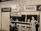 Vintage Restaurant Mural | Murals by Nichole McDaniel | Nick's Del Mar in San Diego. Item composed of synthetic