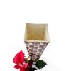 Glass and Textile Vase - TORTOISESHELL | Decorative Objects by DeKeyser Design. Item made of fabric & glass compatible with contemporary and eclectic & maximalism style