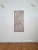 Here in Time I | Tapestry in Wall Hangings by Saskia Saunders | Treehouse Hotel London in London. Item made of linen with fiber works with minimalism & contemporary style