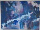 Sunrise Through Fog - blue abstract painting | Oil And Acrylic Painting in Paintings by Brandy M. Patterson. Item made of canvas works with eclectic & maximalism & coastal style