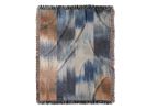 Indigo Reflection - Jacquard Woven Throw Blanket | Linens & Bedding by Jessie Bloom Studio. Item composed of cotton in boho or contemporary style