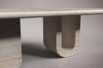 Travertine Dining Table. Marble Dining Table. Dining Table. | Tables by HamamDecor LLC. Item made of marble compatible with minimalism and contemporary style