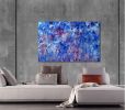 Rain over the blue forest | Oil And Acrylic Painting in Paintings by Elena Parau. Item composed of canvas & synthetic compatible with boho and contemporary style