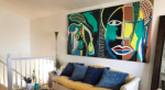 Presence | Oil And Acrylic Painting in Paintings by Paula Gasparini-Santos | Boulder Museum of Contemporary Art in Boulder. Item made of canvas