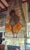Fishing Bear with Sun | Wall Sculpture in Wall Hangings by Jeffrey H Dean. Item composed of wood and metal