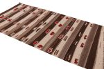 Vintage Moroccan Kilim Rug with Beige-Brown Stripes | Area Rug in Rugs by Rug and Kilim