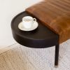 Zhara Metal, Wood & Top Grain Leather Bench | Ottoman in Benches & Ottomans by Mango Furniture Co. Inc.. Item made of wood with metal works with contemporary & transitional style