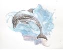 Ocean Triptych - ink & pencil drawing | Oil And Acrylic Painting in Paintings by Melissa Patel. Item made of paper