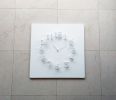 Mocap "white/white" Illusionistic Wall Clock | Decorative Objects by JAN PAUL. Item composed of wood and metal in mid century modern or contemporary style
