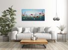 Summer Evening original floral painting on canvas | Oil And Acrylic Painting in Paintings by DaggArt. Item composed of canvas & synthetic