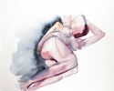 Jess No. 17 : Original Watercolor Painting | Paintings by Elizabeth Becker. Item made of paper compatible with minimalism and contemporary style